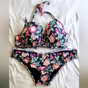 Floral Two-Piece Swimsuit - Like New!